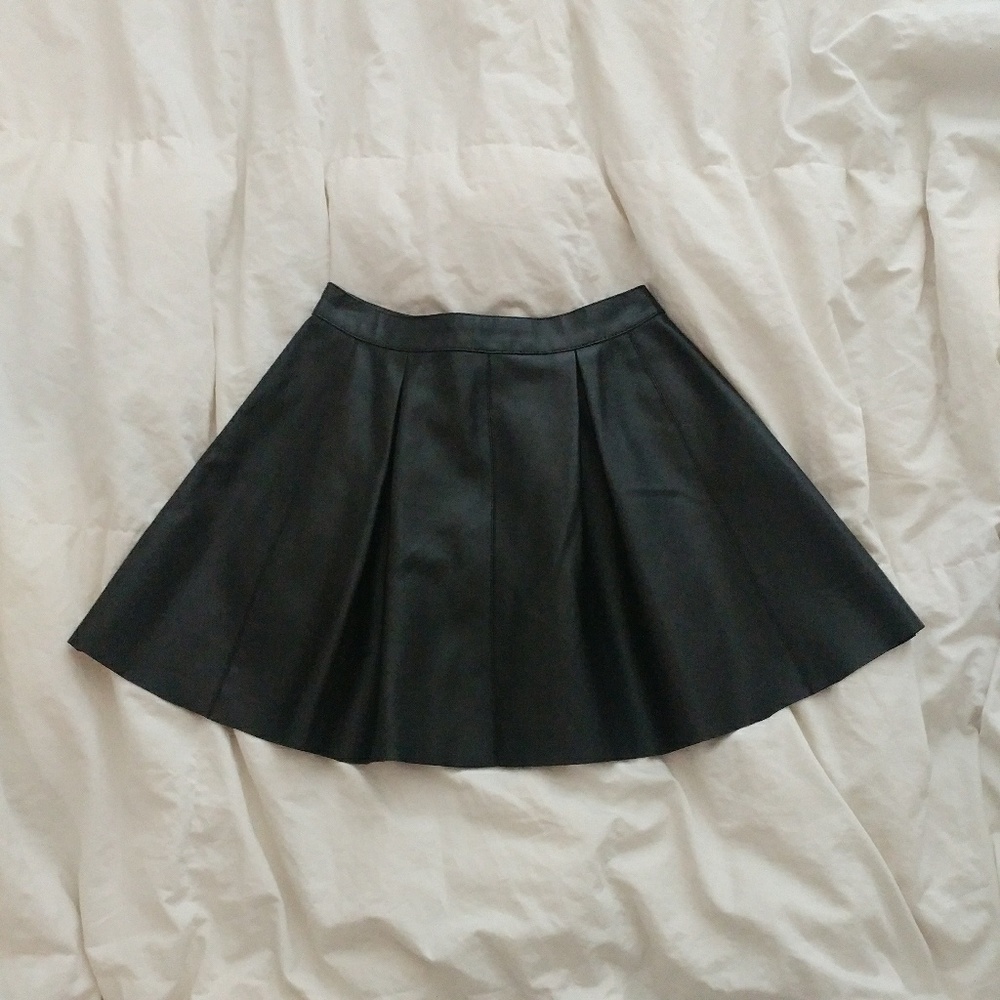 Forever 21 Faux Leather Mini Skater Skirt